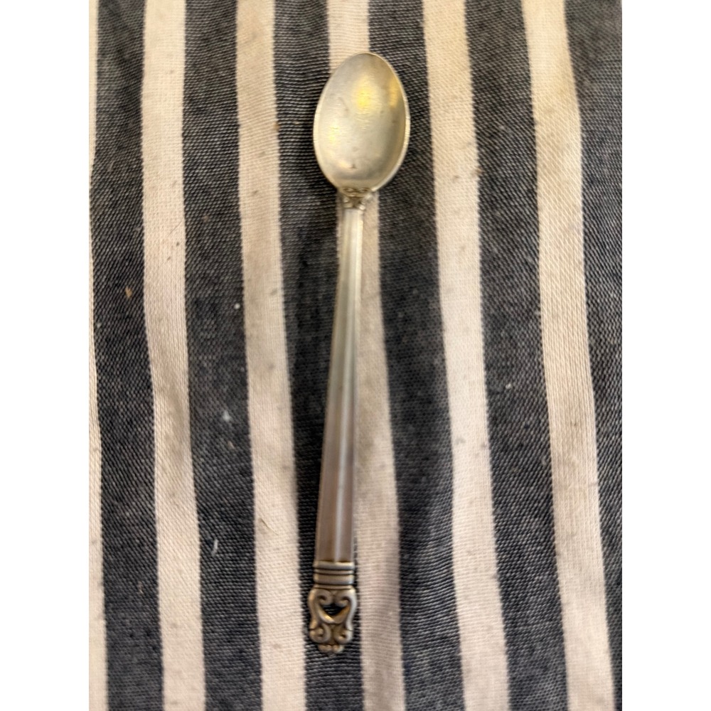 International Silver Royal Danish Sterling Silver Demitasse Spoon USA MCM